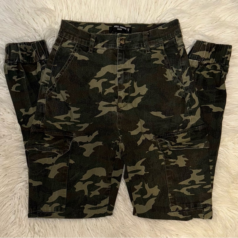 Almost Famous Camo Jogger Cargo Pants
